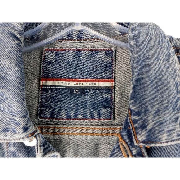 Tommy Hilfiger  Graffiti Logo Denim Jean Vintage Jacket Mens Sz Small Rare 90s. - Picture 11 of 16